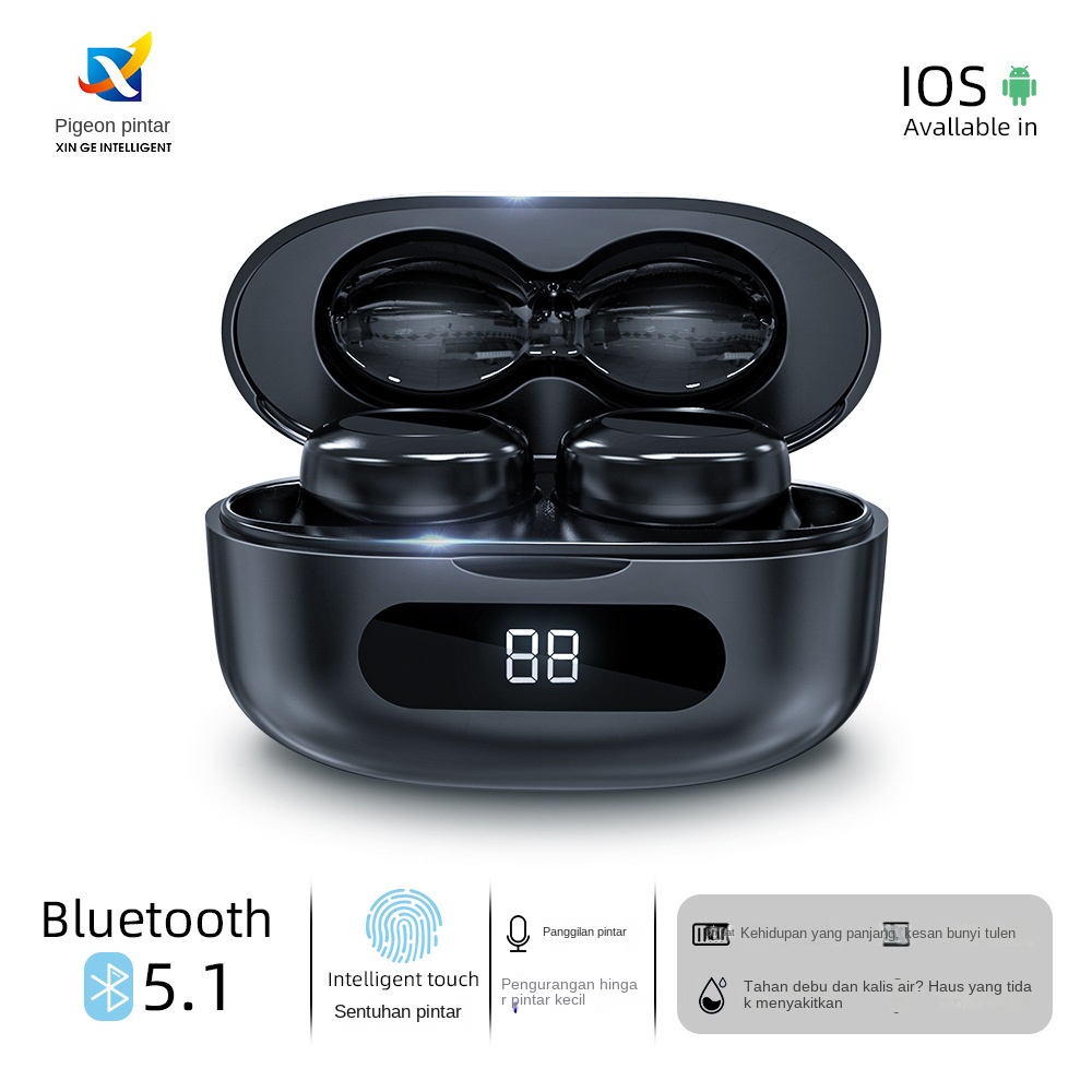 Tai Nghe Nhét Tai Bluetooth Tws M4 Màn Hình Kỹ Thuật Số Siêu Bền Phong Cách Thể Thao Giảm Tiếng Ồn