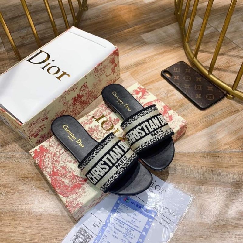 Dép quai ngang Dior