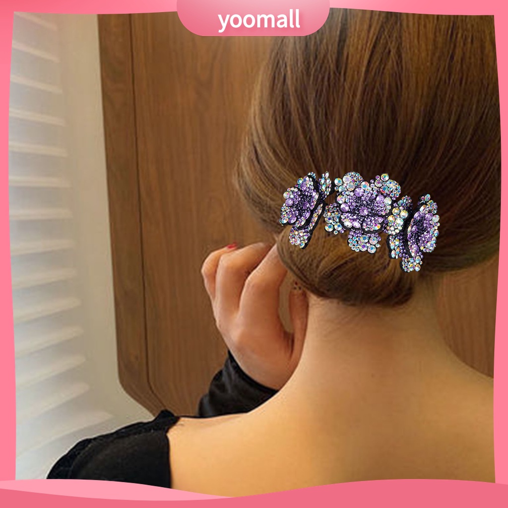 Yomall♡ Kẹp Tóc Càng Cua Đính Đá Nhiều Màu Sắc Tạo Kiểu Tóc