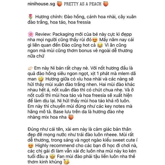 [VỎ MỚI] 🍑 Bodymist Bath and Body Works mùi Pretty as a peach