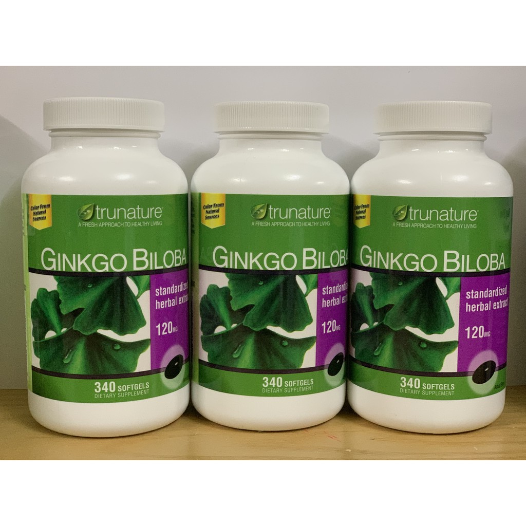 Viên uống Bổ Não Của Mỹ Ginkgo Biloba Trunature 120mg hoạt chất cao - 340 Viên