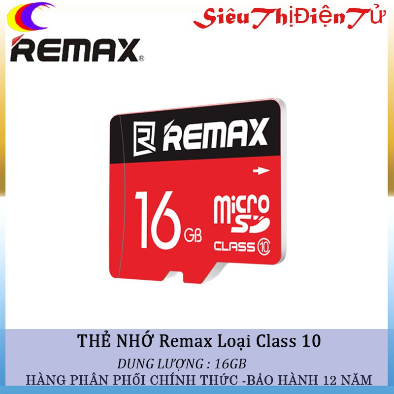 Thẻ nhớ MicroSD REMAX 16GB Class 10