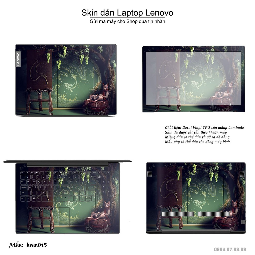 Skin dán Laptop Lenovo in hình Hoa văn _nhiều mẫu 3 (inbox mã máy cho Shop)