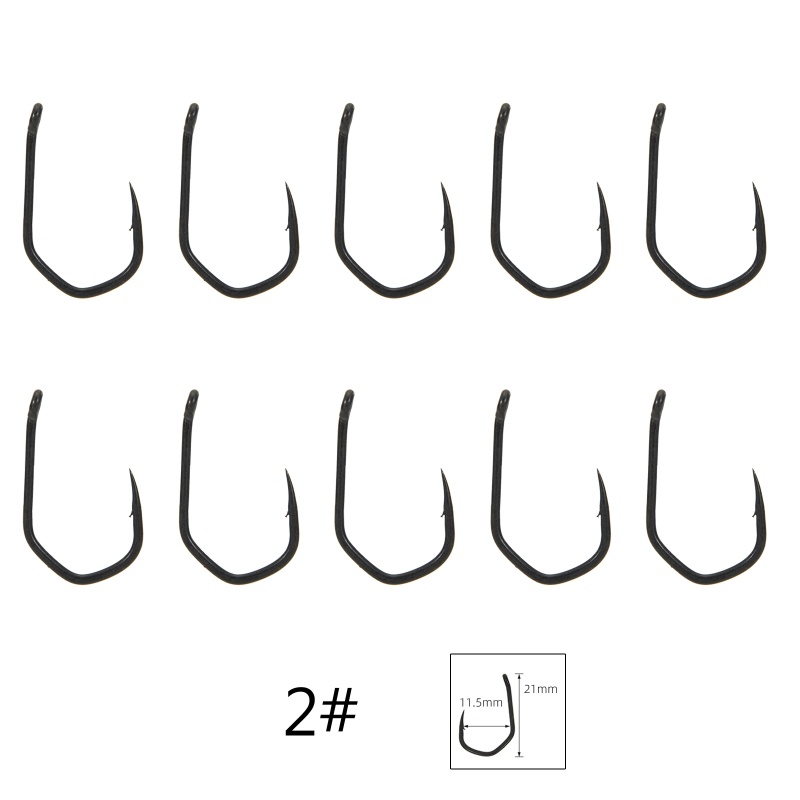 Set 10 Móc Câu Cá Bằng Thép Carbon Chất Lượng Cao