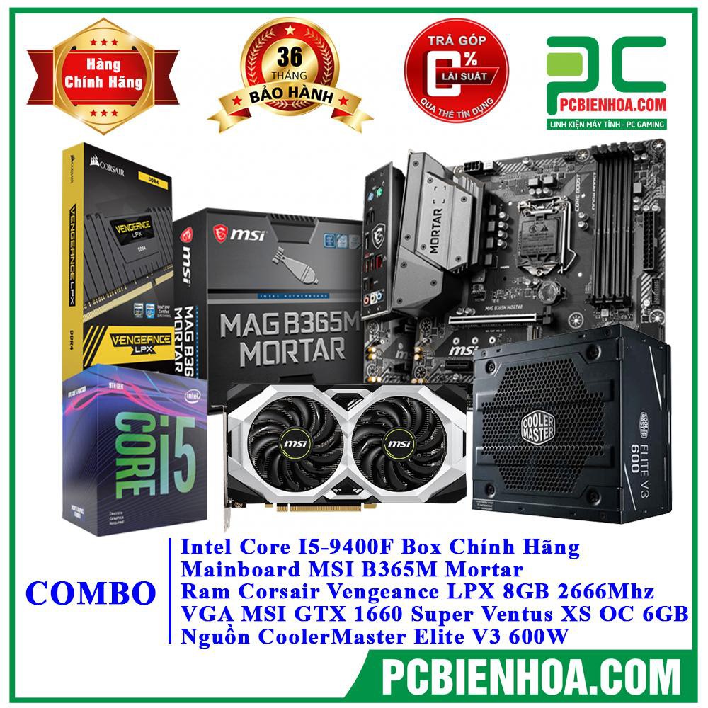 COMBO MÁY TÍNH VIP GAMING (I5 9400F/ B365M/ 8GB/ 600W/ 1660S 6GB) ĐỘC QUYỀN
