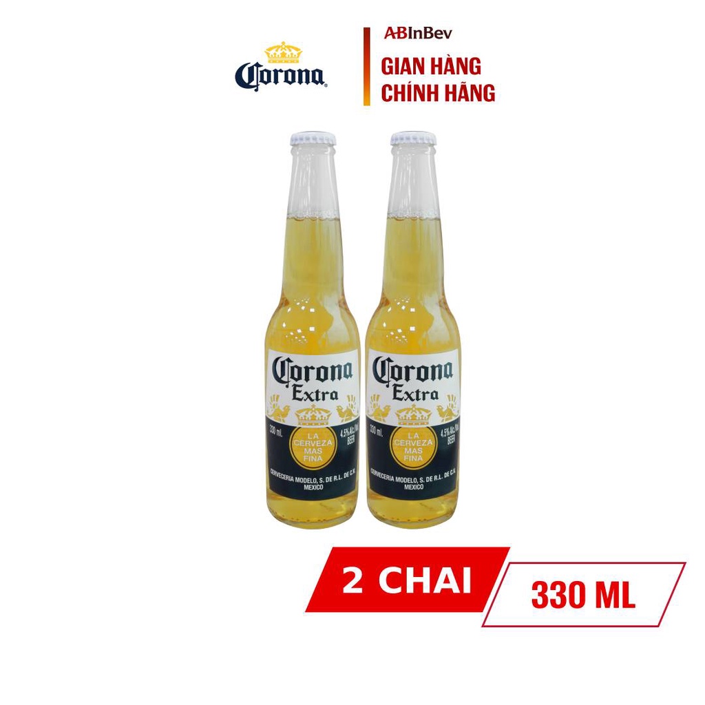 Bia Corona Extra Nhập Khẩu 2 Chai (330ml/Chai)