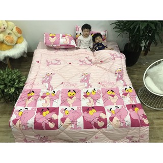 Set ga gối chăn phao kèm 2 ruột gối đầu