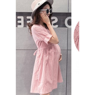 Váy Bầu Ren Trắng S02