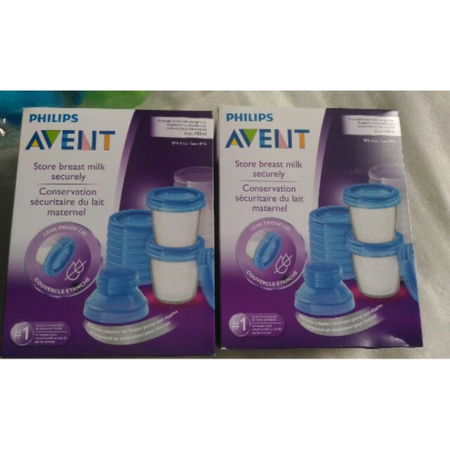 Set 10 ly trữ sữa kiêm đựng đồ ăn dặm cho bé Avent