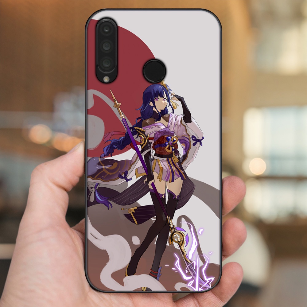 Ốp lưng Huawei P30 Lite, Nova 4e viền đen in hình Raiden Shogun Genshin Impact