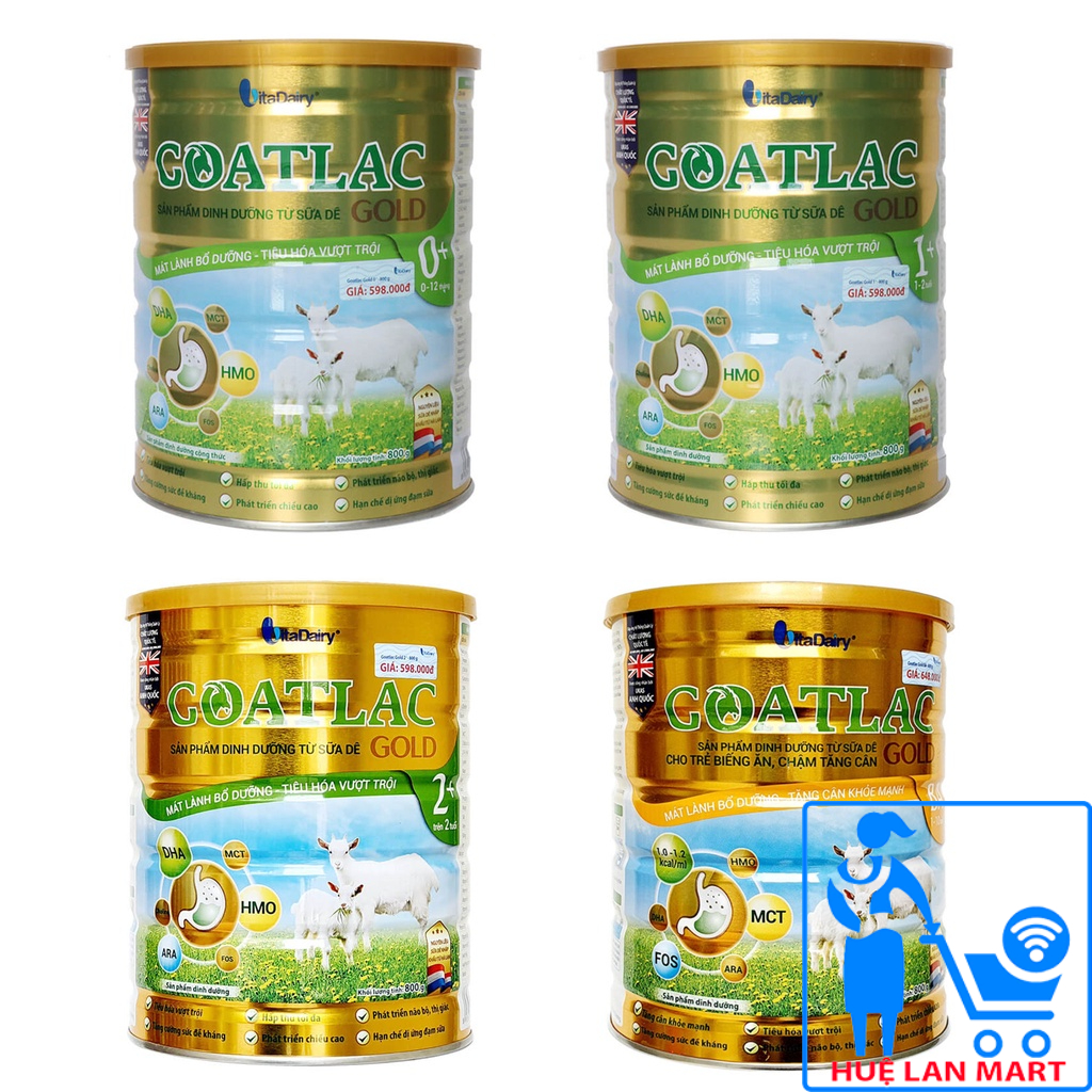 Sữa Dê GOATLAC Gold 0+/1+/2+/BA Hộp 800G