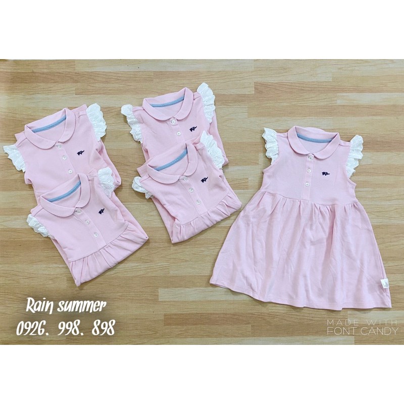 Váy polo cầu vồng cho bé- ảnh thật