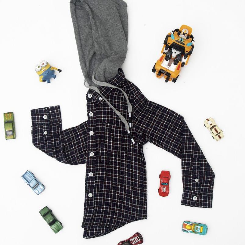 Bán hàng nhất... Áo Sơ Mi Flannel Dài Tay Trẻ Em GK 501
