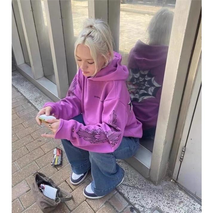 Áo chrome hearts hoodie pink cao cấp