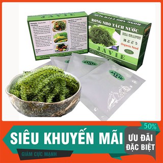 [2 hộp JAVIE] Rong Nho Tách Nước hộp 200gram. rong biển tặng 1 chai sốt mè