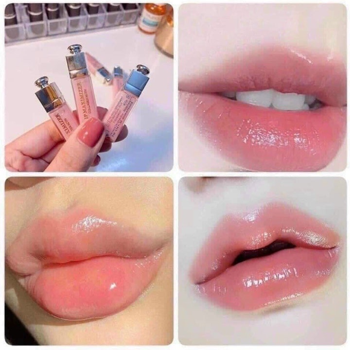 Son Dưỡng Môi Dior Mini Addict Lip Glow 2ml, Son Dior Mini 001 Chính Hãng Giúp Dưỡng Hồng Môi Hào Căng Bóng