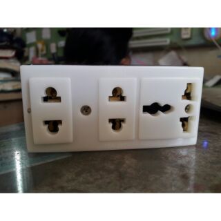 [CÓ MÀN CHE] Ổ Cắm Điện Nival 3 Lỗ