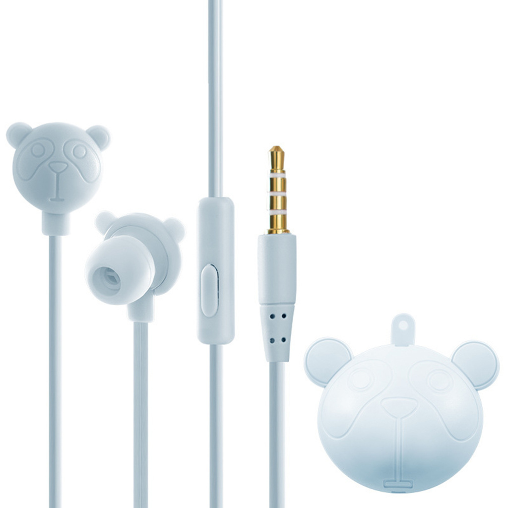 Tai Nghe Nhét Tai Có Dây 3.5mm Hình Gấu Đáng Yêu Cho Bé Gái | BigBuy360 - bigbuy360.vn