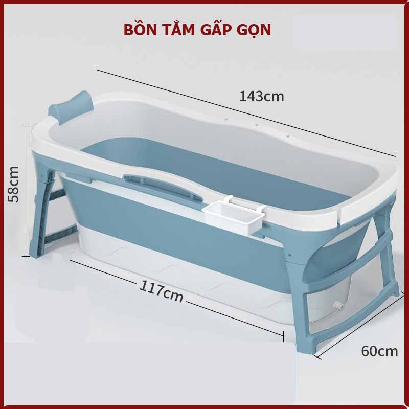 Bồn tắm gấp gọn cho người lớn, gia đình tắm, xông hơi thư giãn chất liệu nhựa PP và Silicon Loại 1 [ Bảo Hành 3 năm ]