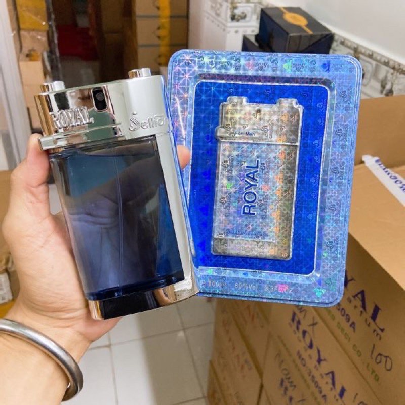 Nước Hoa Nam Royal Hộp Thiếc 100Ml Xanh Dương | Thế Giới Skin Care