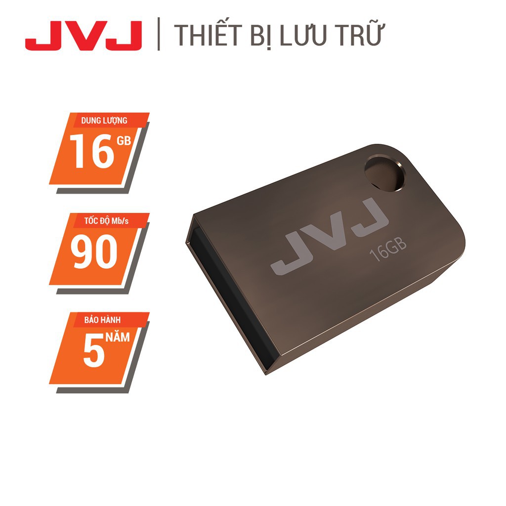 USB 64Gb/32Gb/16Gb 2.0 JVJ FLASH S2 siêu nhỏ vỏ kim loại -  tốc độ 100MB/s chống nước chống nhiệt, Móc khóa