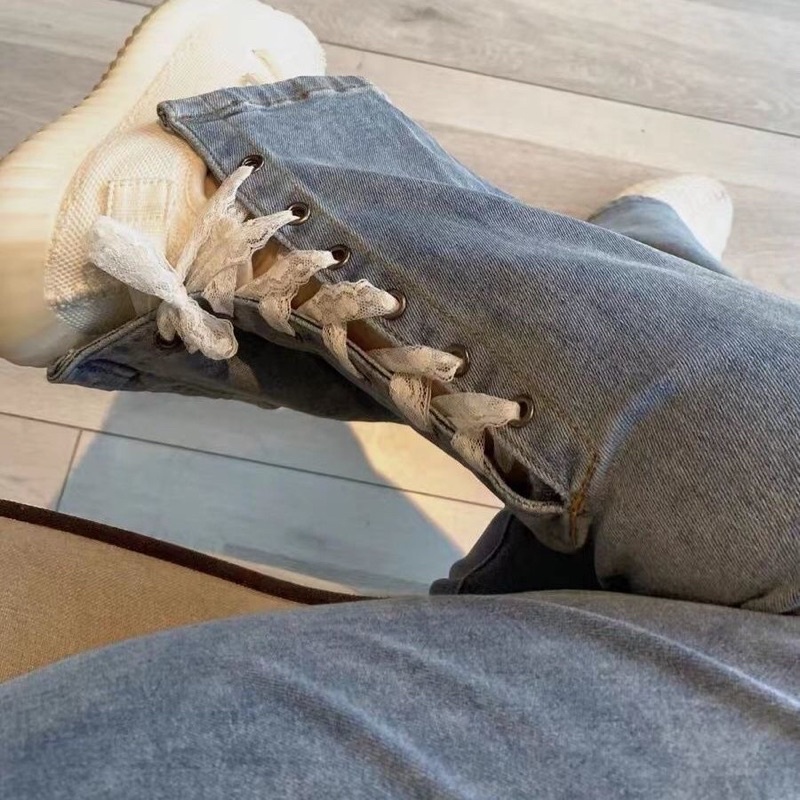 Quần Jeans Ống Loe Thắt Nơ Đơn Giản Nhưng Cá Tính Phong Cách