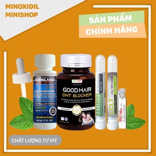 Dung dịch mọc tóc - combo nâng cao gồm: minoxidil 5% kết hợp goodhair dht blocker - lclt - retinol - peo