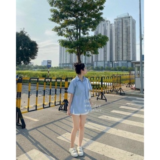 Set áo sơ mi xẻ nút