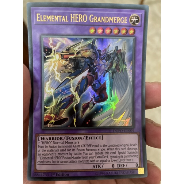 Thẻ bài Yugioh: DUPO-EN004 Elemental HERO Grandmerge - Ultra rare
