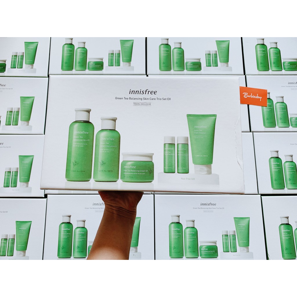 Set Dưỡng Da Trà Xanh Innisfree Green tea Balancing Trio Set EX