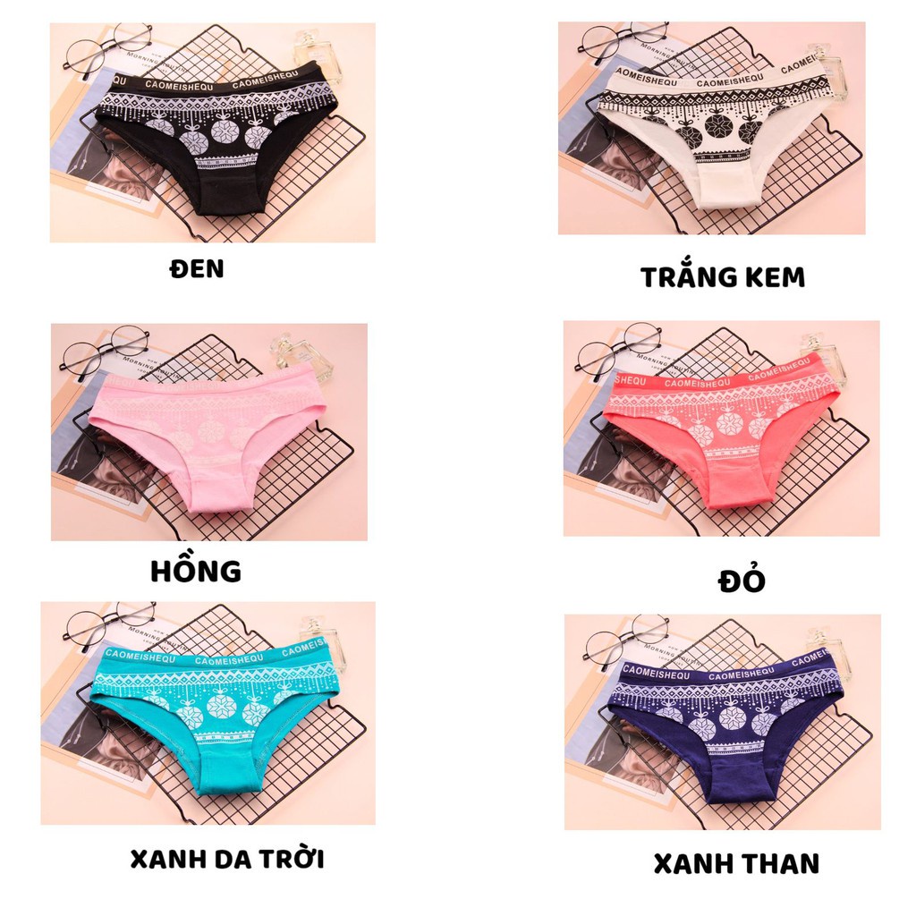 Quần Lót Nữ - Quần Lót Cotton họa tiết thổ cẩm thoáng mát lên dáng điệu đà DAN STORE mẫu 201