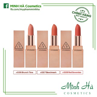 Son lì 3ce matte lip color màu 226,227,228