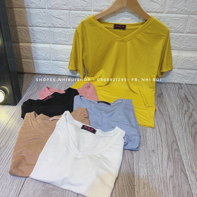 * SIÊU HOT * Áo thun cổ tim đũi giấy siêu hot *HÀNG CHẨN* | BigBuy360 - bigbuy360.vn