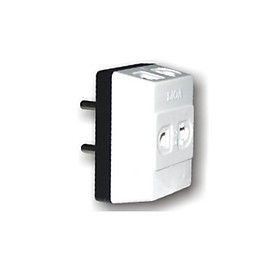 Ổ cắm nổi chia 3 ngả chân cắm tròn phi 5 LiOA