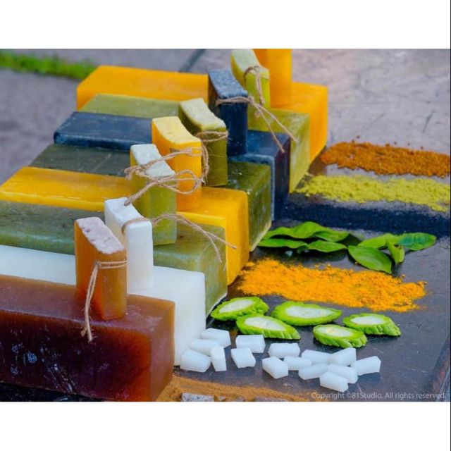 Xà Bông Tự Nhiên Sinh Dược 100gr 10 mùi (Mua 3 cục Tặng 1 túi lưới)