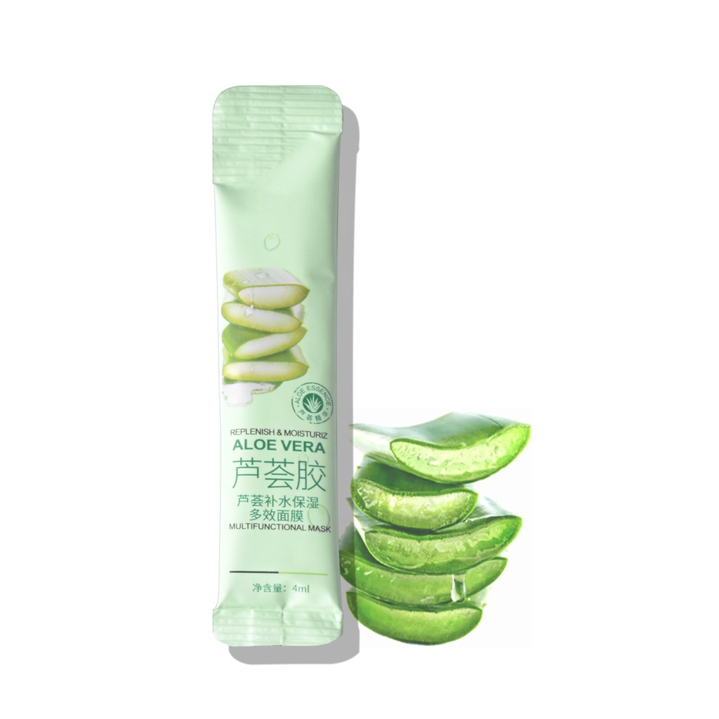 Mặt nạ ngủ lô hội dưỡng ẩm xóa nếp nhăn và quầng thâm làm trắng da 4ml