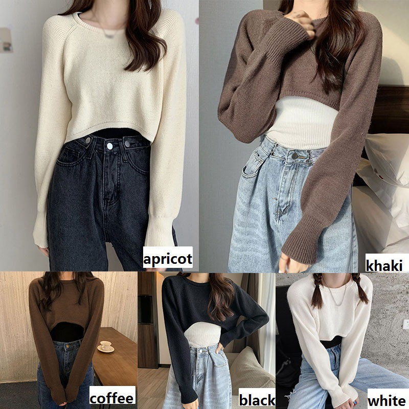 Áo Sweater Dệt Kim Phong Cách Retro Xinh Xắn Cho Nữ