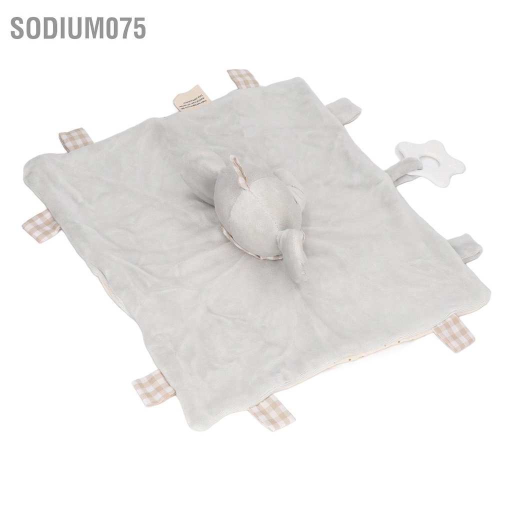 Sodium075 Voi con đang mọc răng Búp bê Chăn mềm an ninh cho trẻ sơ sinh