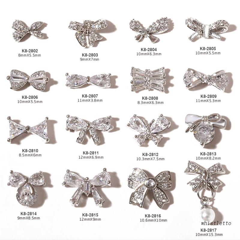 Hạt Đá Zircon 3D Bằng Kim Loại Trang Trí Móng Tay Nghệ Thuật Cho Nữ