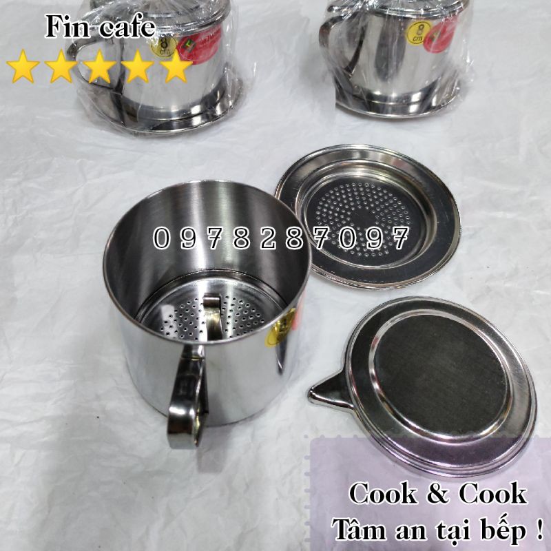 Phin Cafe Inox cao cấp Phin Cà Phê Inox Nhiều kích cỡ 6, 7, 8 cm Vietcook