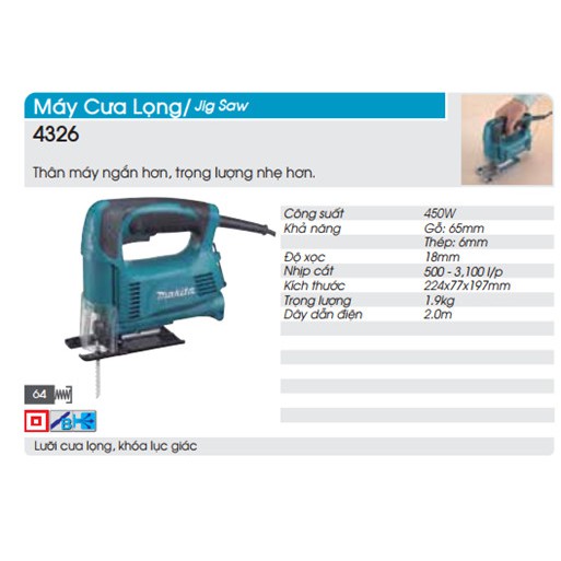 MÁY CƯA LỌNG MAKITA 4326