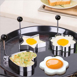 Khuôn rán trứng bằng thép không gỉ gồm 5 kiểu dáng tùy chọn
