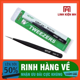 Nhíp kẹp linh kiện điện tử cao cấp vetus esd-12 chân thẳng
