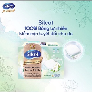 Bông tẩy trang silcot xanh lá 66 miếng