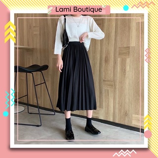 Chân váy xếp dáng dài midi vitex mã k0018 - lami boutique