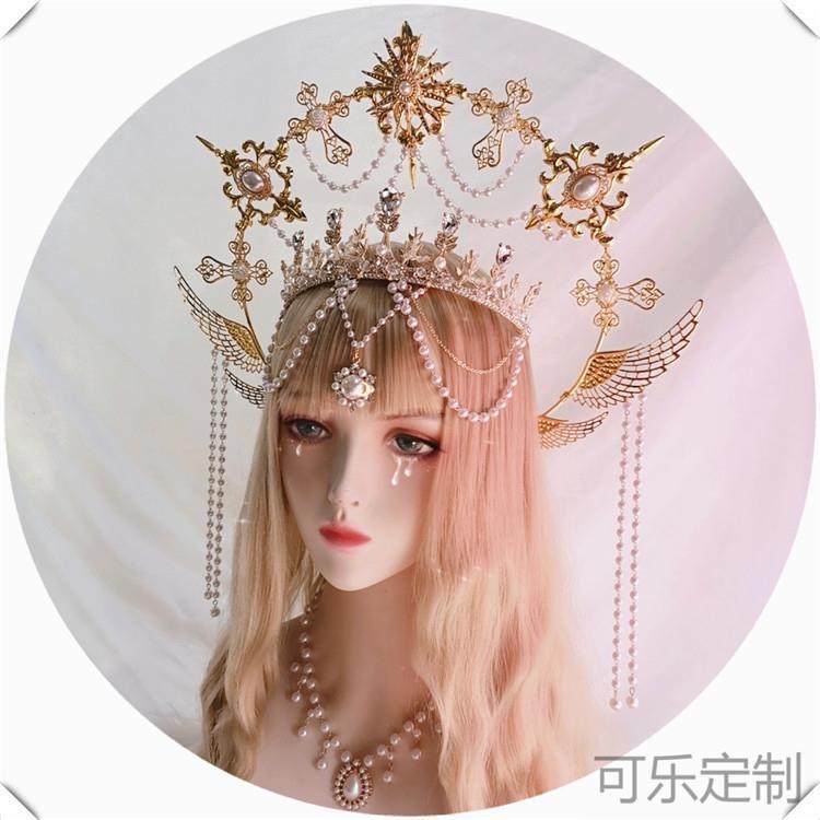 Băng Đô Chính Hãng Lolita Halo Thiên Thần Mặt Trời Thần Apollo Hanfu Bản To Làm Đạo Cụ Chụp Ảnh Nhà Thờ