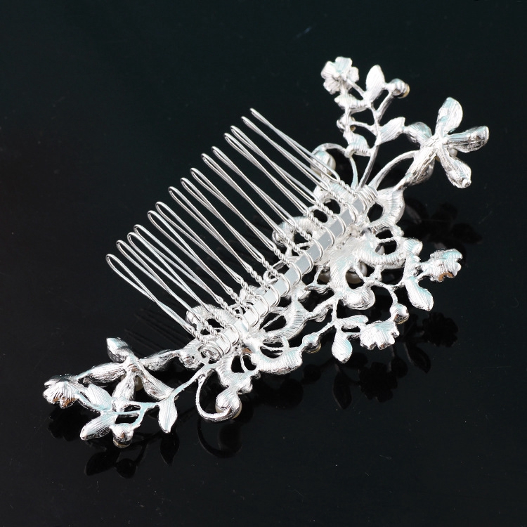 Kẹp tóc hoa đính đá pha lê thời trang thanh lịch dành cho nữ