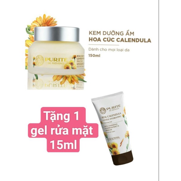 Kem Nước Purité Dưỡng Cấp Ẩm Hoa Cúc Calendula 50ml