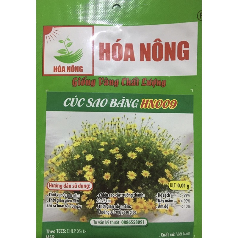 Hạt giống cúc sao băng HN009 0,01gr