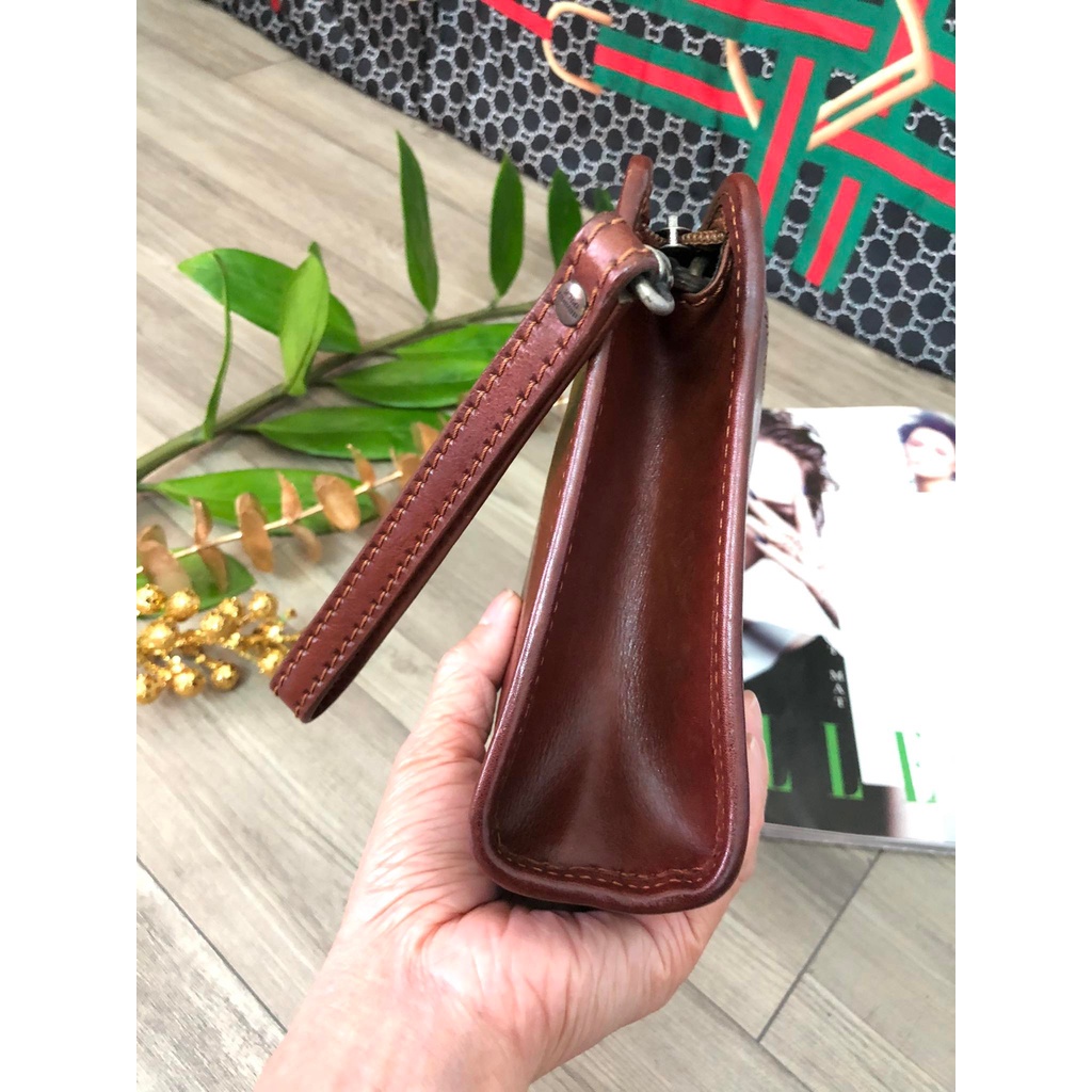 Thanh lý clutch nam hiệu Rinbow Duck da mộc chỉ nổi